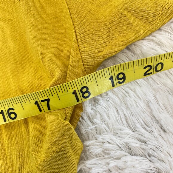 Zara Basic Mustard Yellow Side Waist Cut Out T-shirt Dress - Picture 7 of 8